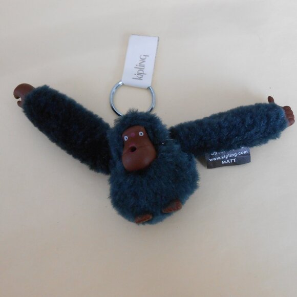 Kipling Monkey Keychain Keyring; Dark Blue green, - Picture 1 of 8